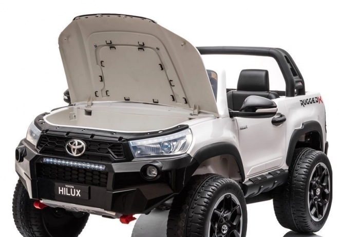 White Battery-Powered Toyota Hilux