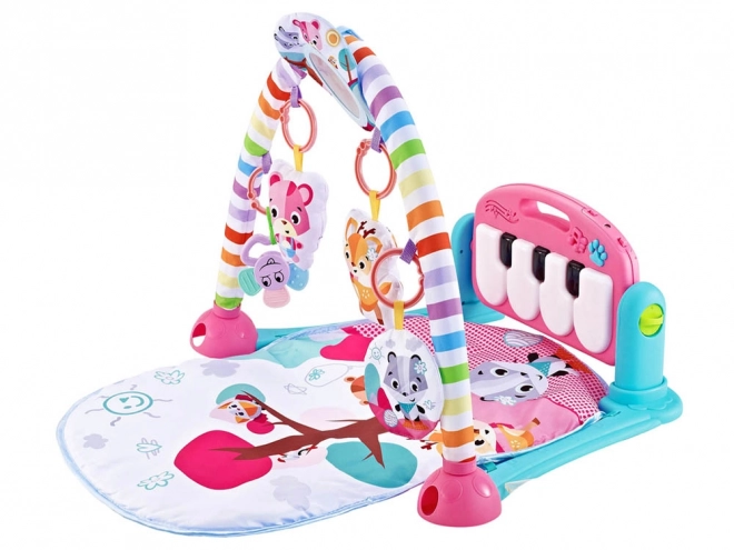 Baby Play Mat with Piano and Projector – pink