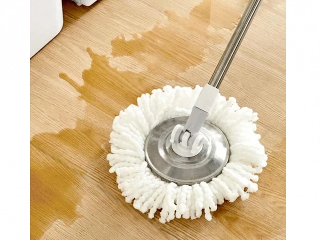 Rotary Mop with 360 Spin Turbo Bucket and 2 Microfiber Pads