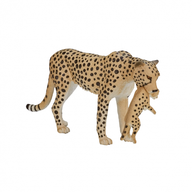 Mojo Gepard mit Jungtier – realistische Figur