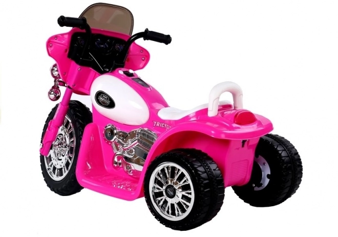 Dark Pink Children's Battery-Powered Motorcycle