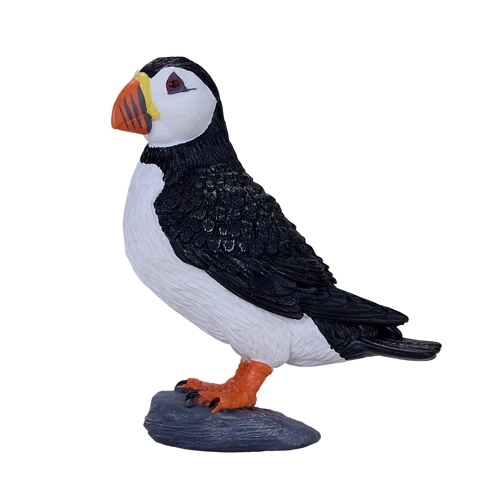 Realistic Puffin Bird Figurine