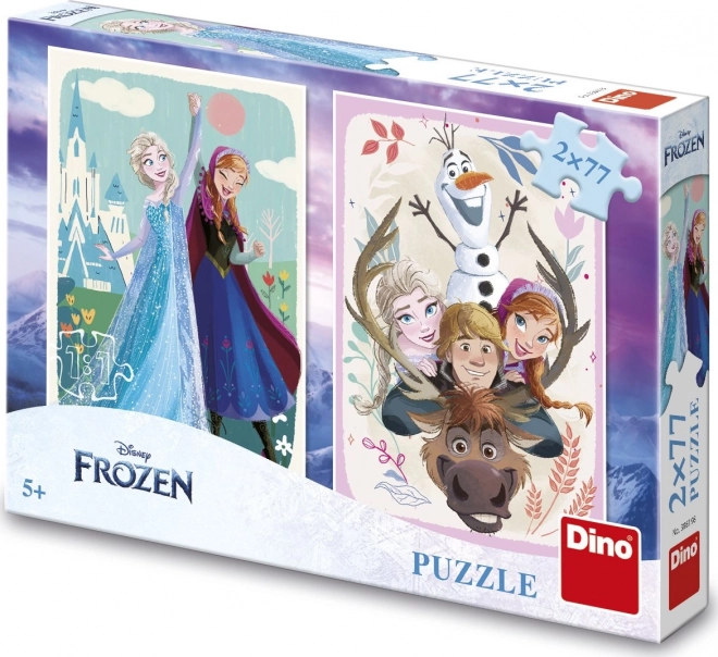 Frozen Puzzle Set Anna and Elsa 2x77 Pieces