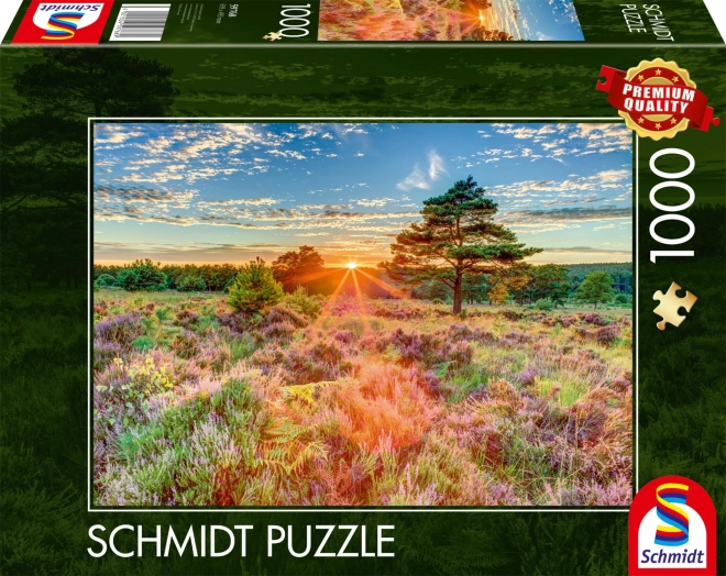 Sunset on the Heather Moorland Jigsaw Puzzle