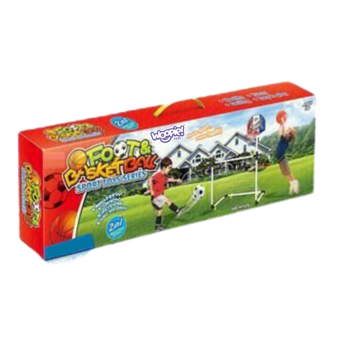 Set sportivo 2 in 1 con canestro e porta da calcio per bambini Woopie