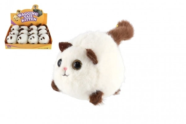 Wind-Up Plush Cat Toy with Twirling Tail