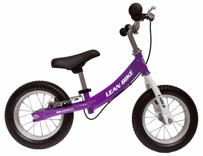 Purple balance bike for kids