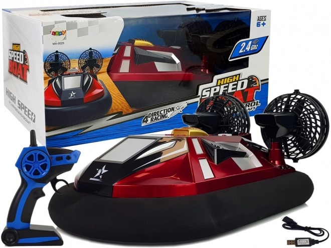 Remote Controlled Red Hovercraft 2.4G 20 km/h