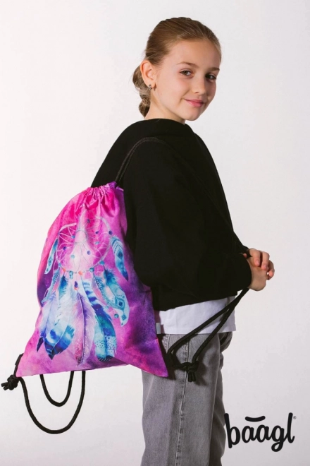 Baagl Backpack Set Dreamcatcher: Backpack, Pencil Case, and Shoe Bag