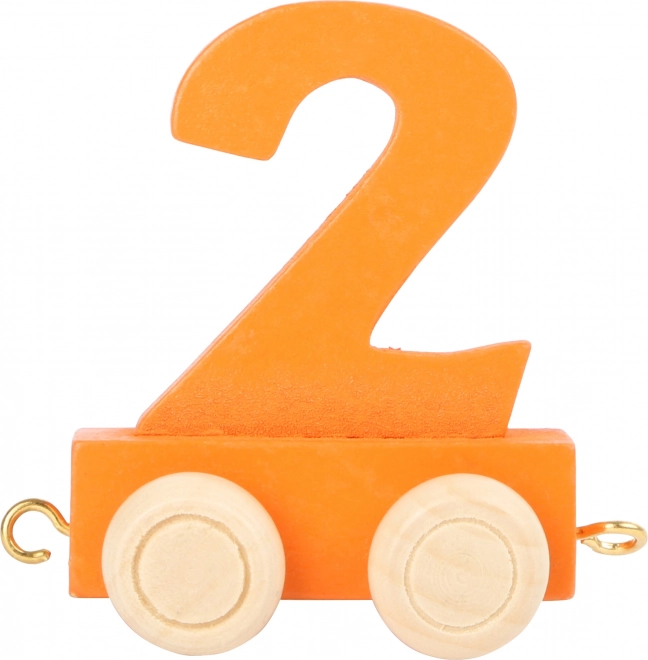 Wooden Train Track Carriage Colorful Numbers