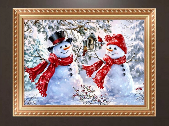 Diamond Embroidery Snowman Christmas Set