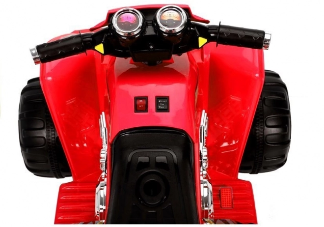 Red Battery-Powered Quad with Large Wheels