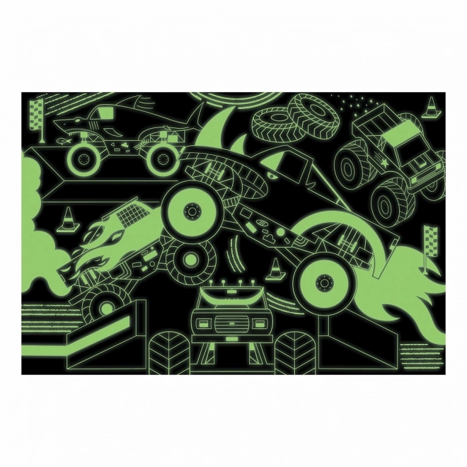 Puzzle Leuchtende Monstertrucks von Mudpuppy - 100 Teile