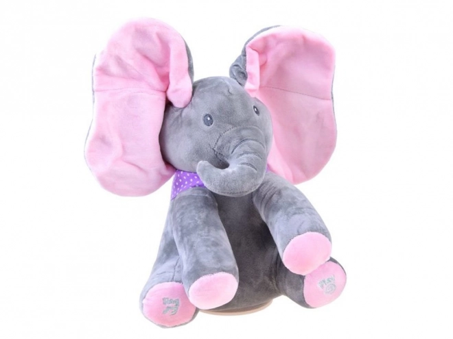 Interactive Plush Elephant Toy – pink