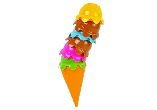 Colorful Ice Cream Cone Stacking Game