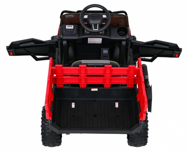 Children's Farm Pickup Red + Remote Control + Luggage Wagon + Shovel + EVA + MP3 LED