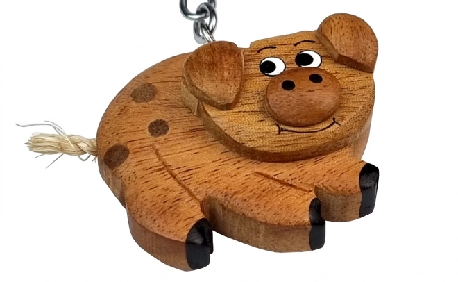 2Kids Wooden Keychain Large Pig