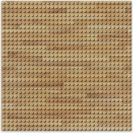 Base per costruzioni di design - legno 25,5 x 25,5 cm