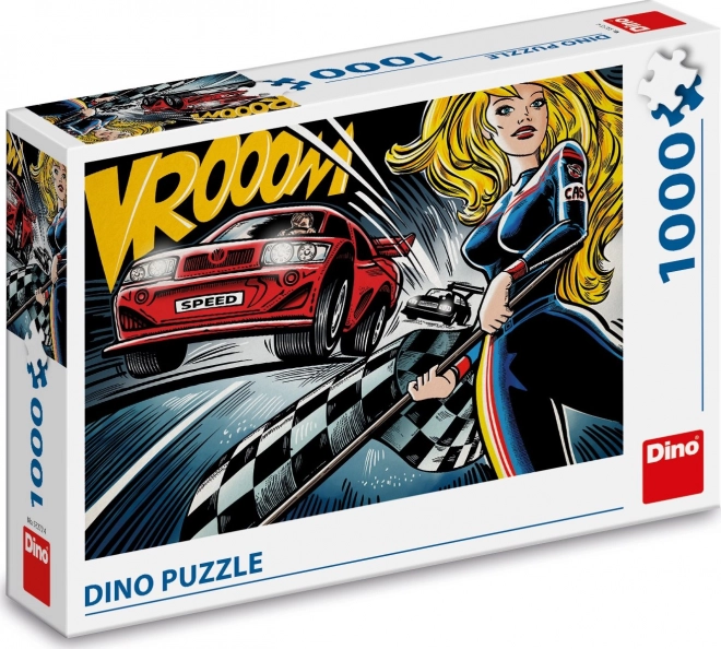 Dino pop art racing puzzle 1000 pieces