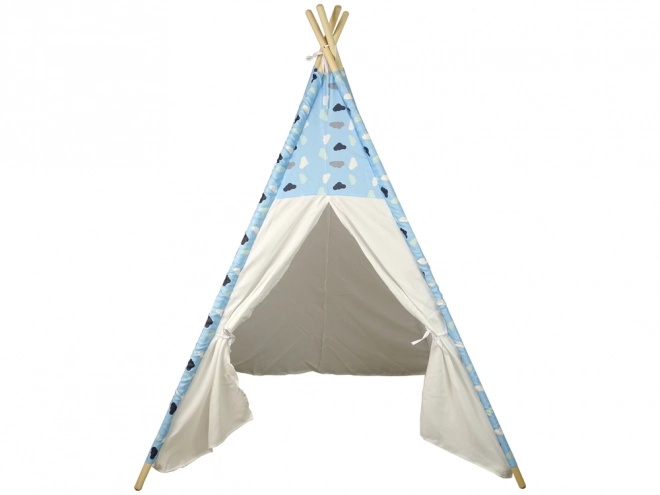 Children's Waterproof Tipi Tent with Cloud Design