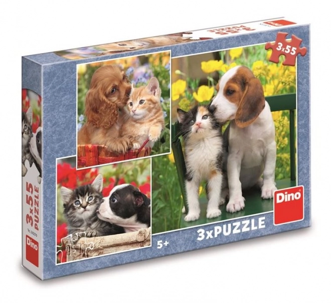 Animal Friends 3x55 Piece Puzzle Set