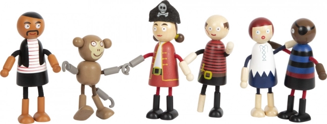 Pirate Crew Flexible Dolls Set