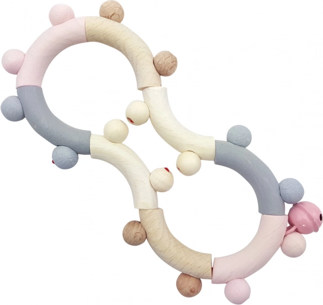 Hess wooden motor skills rattle pink