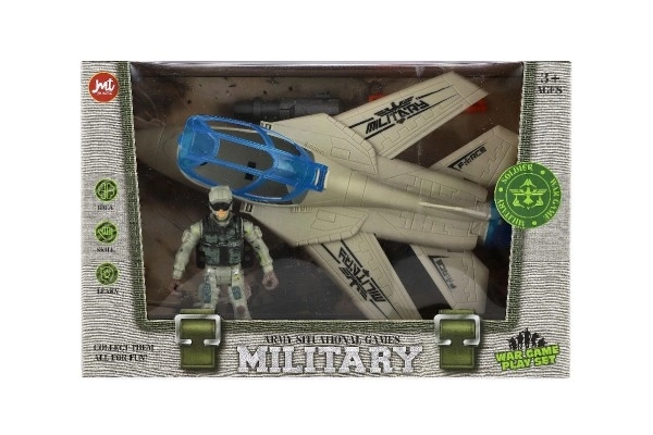 Military Playset with Jet and Soldier