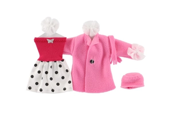 Doll Dress Set with Coat and Hat