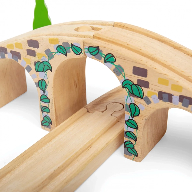 Wooden Toy Train Track Bridge