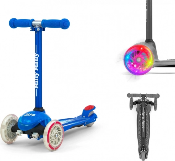 Design pieghevole e ruote LED