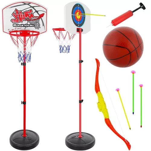 2-in-1 Basketball and Archery Set for Kids