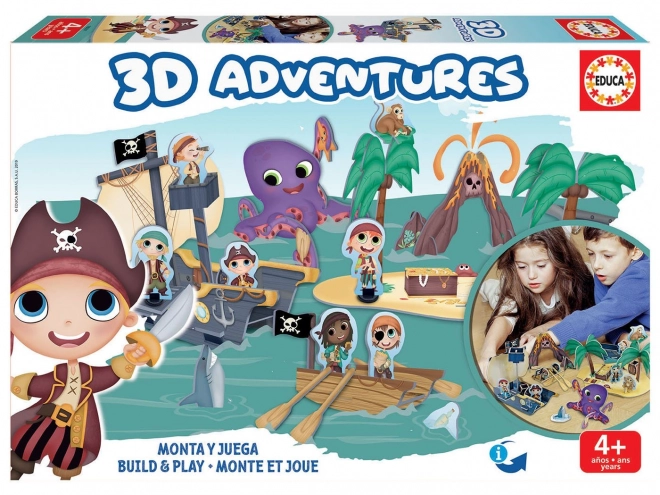 Educa 3D Pirate Island Puzzle 68 Pieces