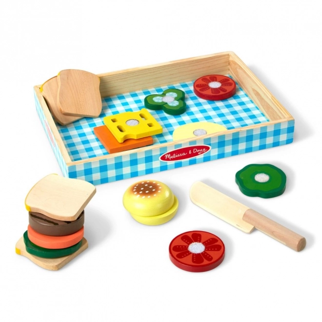 Wooden Breakfast Sandwich Set