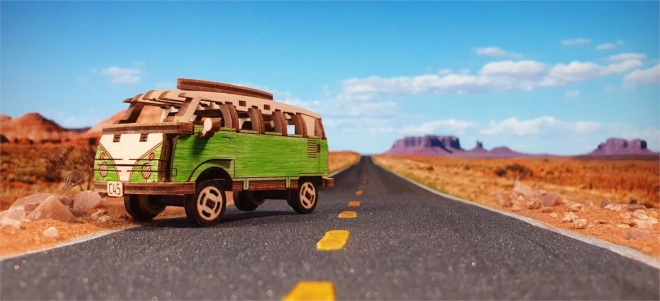 Wooden City 3D Puzzle Retro Minibus