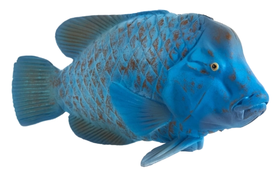 Realistic Greenish Fish Figurine