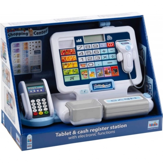 Cassa per negozio con terminale e scanner