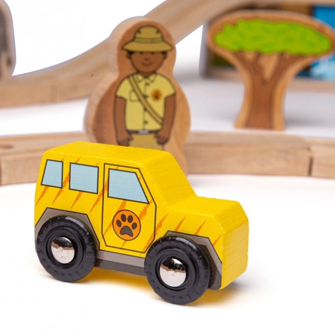 Wooden Train Safari Adventure Set