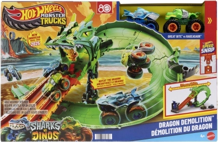 Hot Wheels Monster Trucks Dragon Destruction Track
