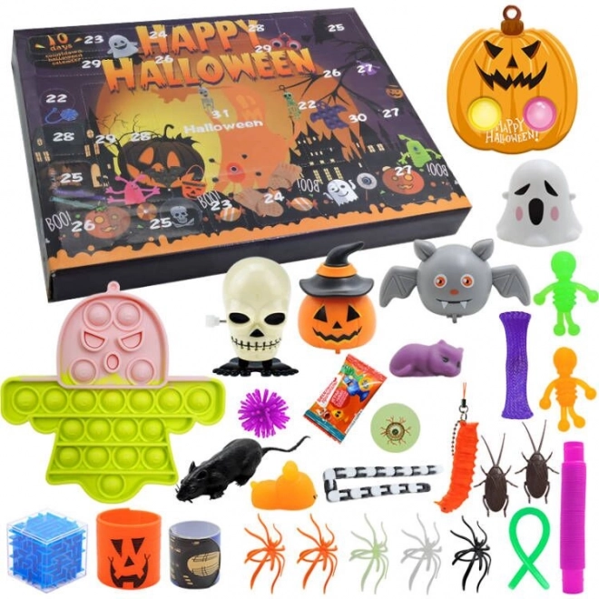 Halloween Pop It Fidget Toy Calendar with Pumpkin and Ghost