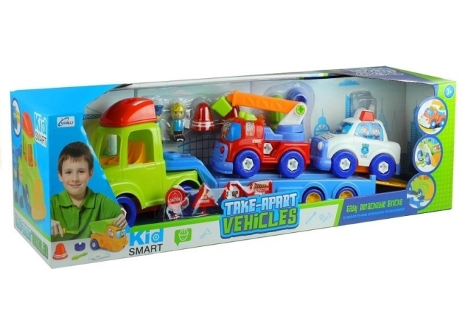Expandable Police and Fire Rescue Vehicle Set