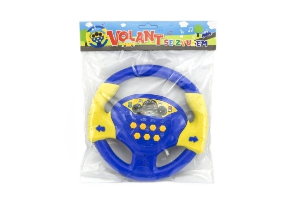 Blue Steering Wheel with Sound Effects