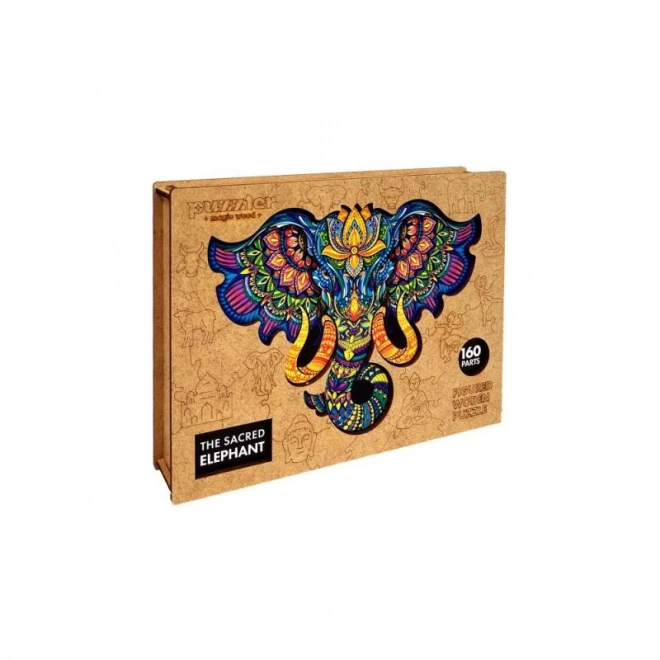 Wooden Colorful Puzzle Sacred Elephant