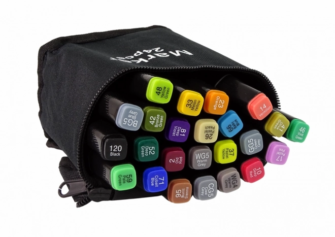 Professional Alcohol-Based Double-Ended Marker Set with Carry Case