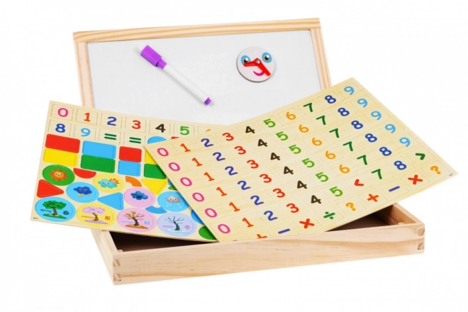 Wooden Magnetic Learning Board with Accessories for Children 3+