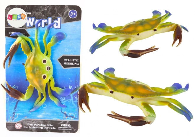 Green Rubber Crab Figurine Sea World