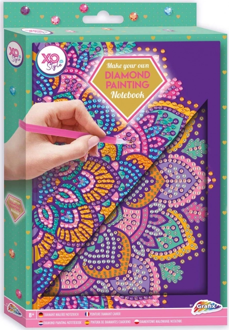 Grafix Diamond Painting A5 Notebook Purple Mandala