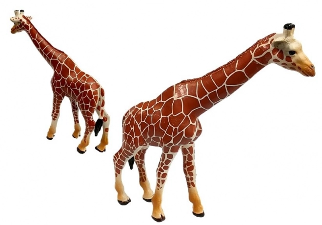 Giraffe Family Educational Figures with African Background