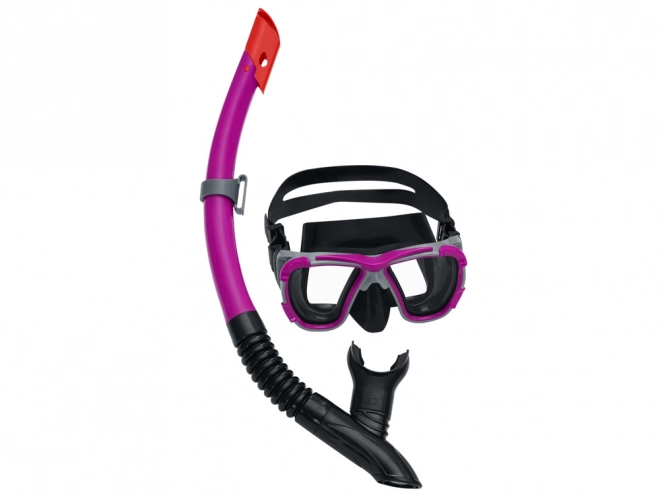 Diving Snorkel Set for Kids and Adults – red