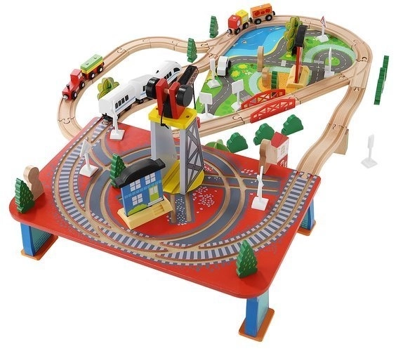 Wooden Battery Operated Train Set